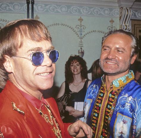 morto versace|elton john Versace.